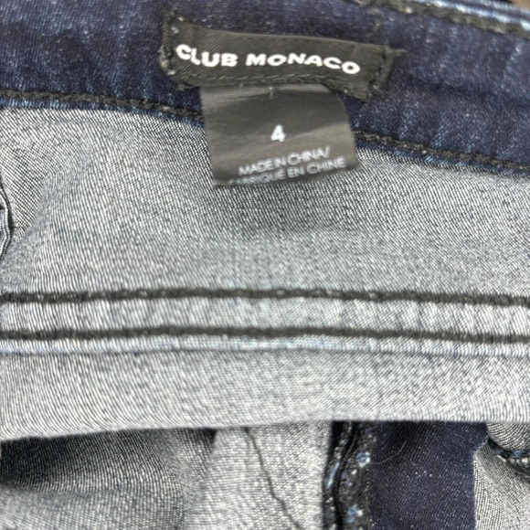 Club Monaco Wax Coated Black Jeans size 4 - Picture 8 of 9